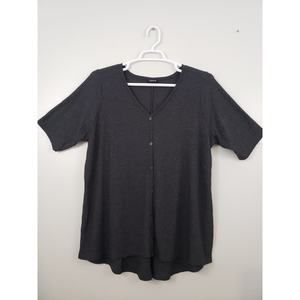 (F5) Torrid Thermal Waffle Knit Tunic Sweater Womens Size 3 Short Sleeve Sheer